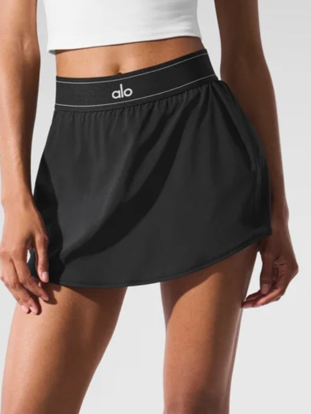 Black🥁ALO Match Point Tennis Skirt Cute & Playful/Versatile🍒Brand new - Picture 7 of 8